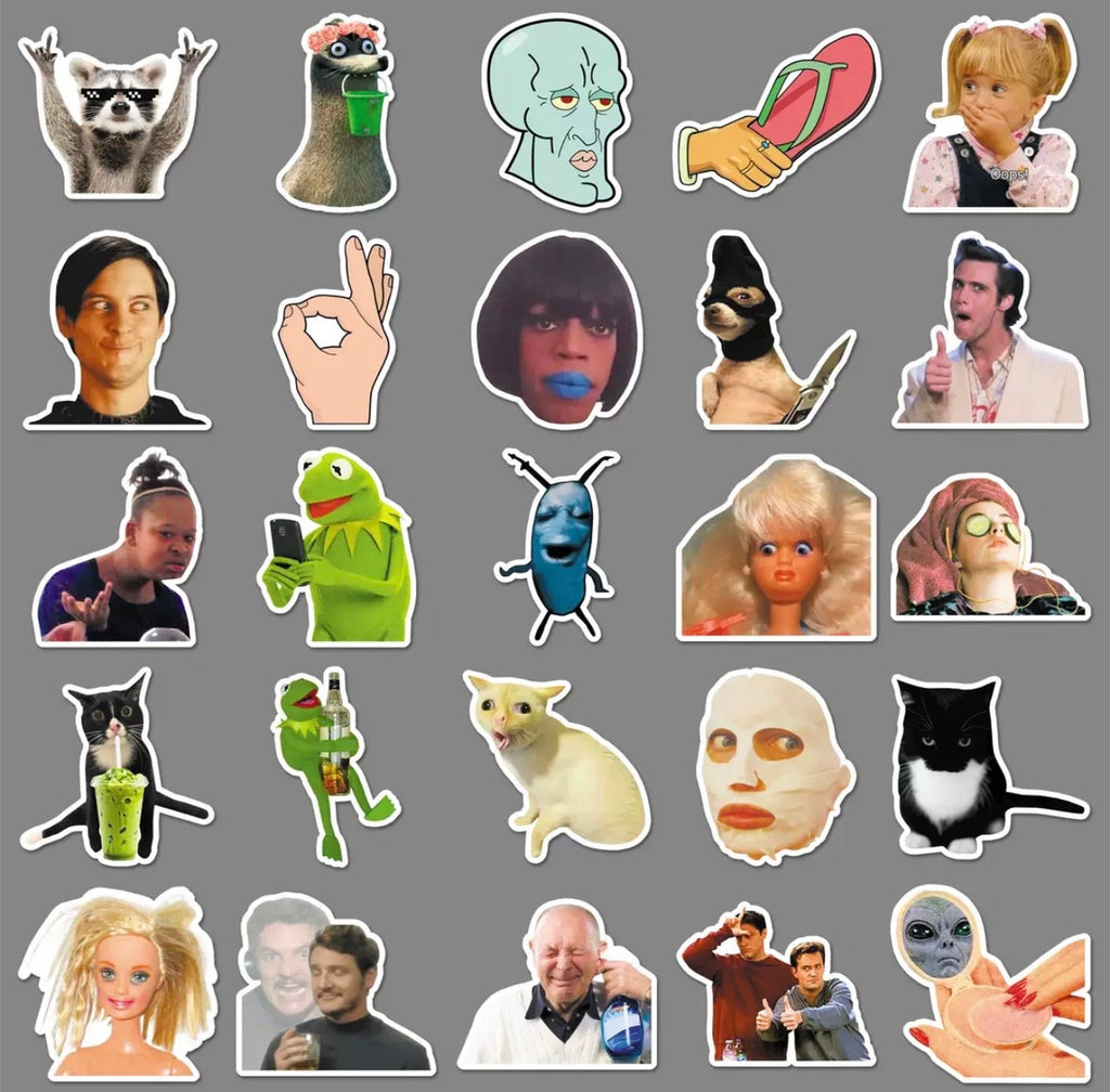 Funny Meme Stickers Set