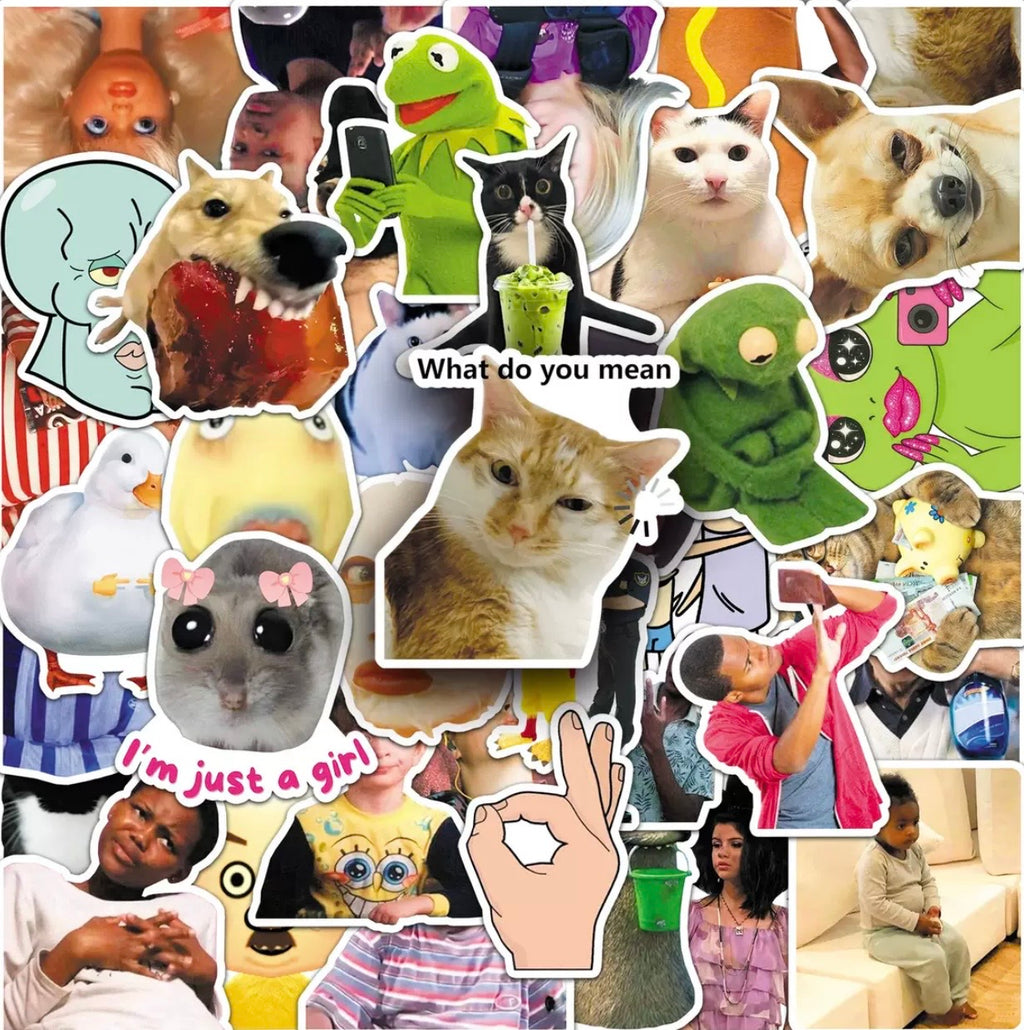 Funny Meme Stickers Set