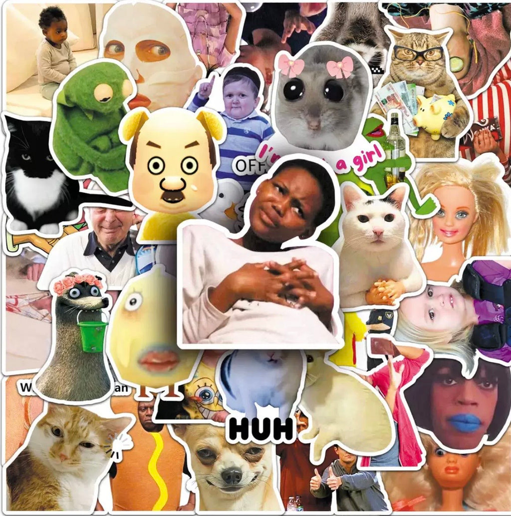 Funny Meme Stickers Set