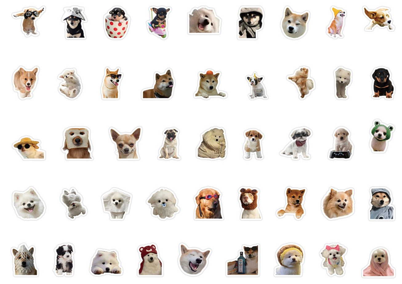 🐶 100 PCS Funny Dog Stickers Set